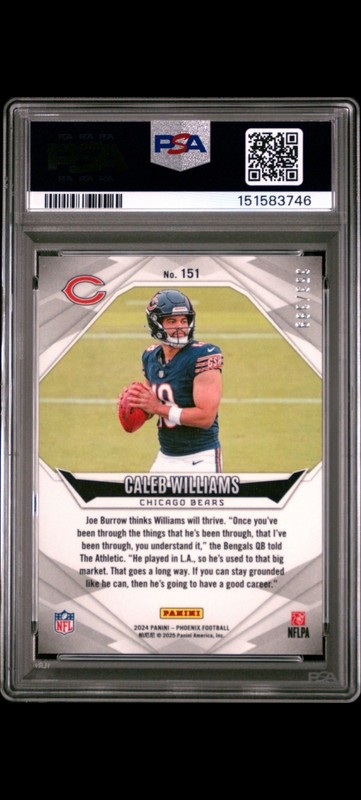 2024 Panini Phoenix - Rookies Caleb Williams #151 Team Helmet /399 (RC) PSA 9 view 2