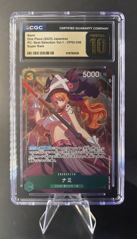 ⭐️Nami Best Selection Vol. 1 OP02-036 One Piece CGC 10Pristine⭐️
