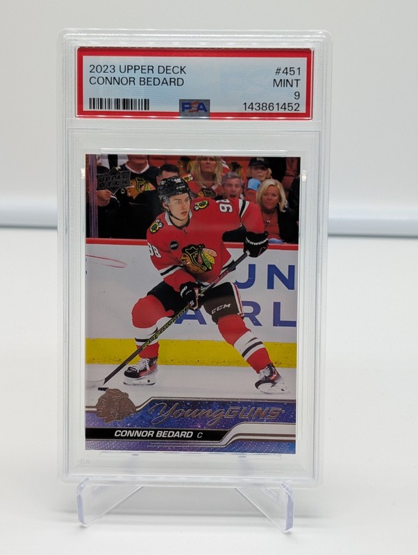 2023-24 Upper Deck Series 2 #451 Connor Bedard Young Guns PSA 9 MINT Rookie RC