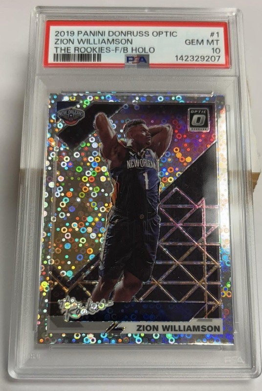 Zion Williamson 2019 Panini Optic Fast Break Rookie Holo. PSA 10