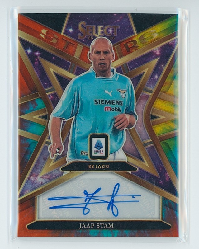 Panini 2025-26 Select Serie A Jaap Stam SS Lazio Prizm Auto Tie Dye ST-JS /25