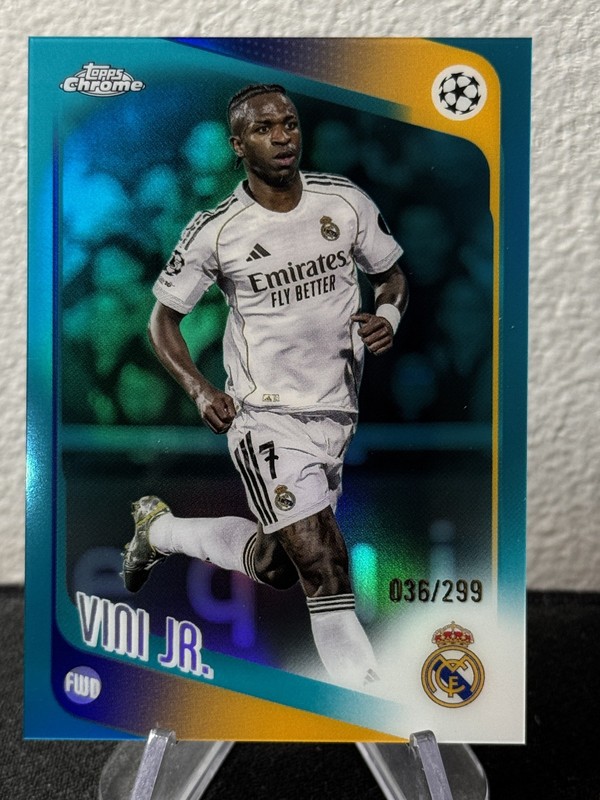 Vini Jr. 2025-26 Topps Chrome UCC Teal Refractor #115 /299 Real Madrid CF