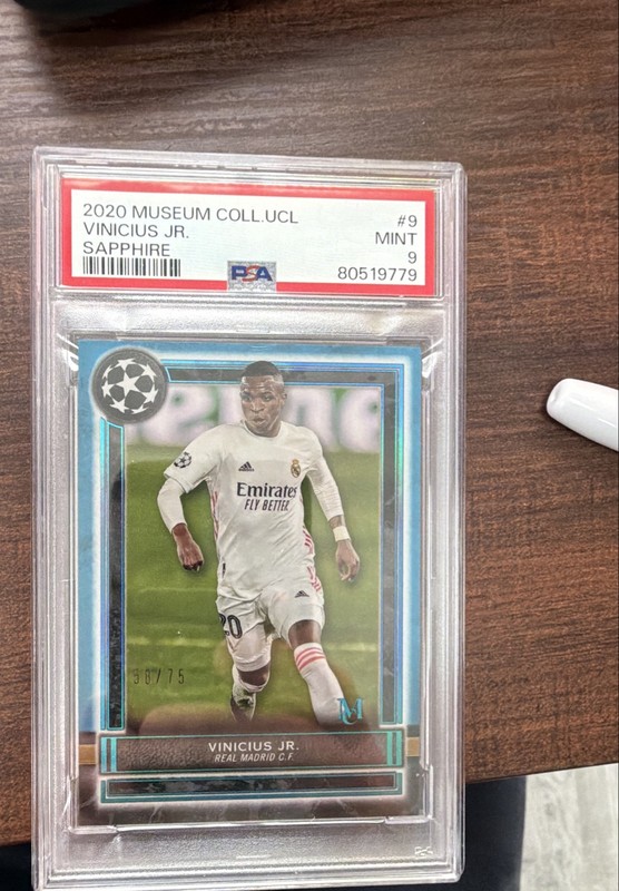 2020-21 Topps Museum Collection UCL - Vinicius Junior #9 Sapphire /75