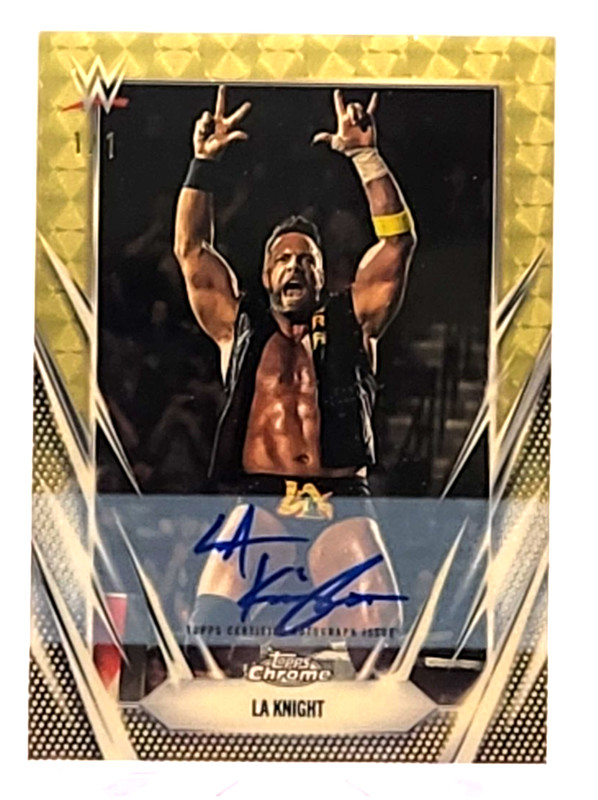 2026 Topps Chrome WWE L.A. Knight Iconic Imprints Superfractor Auto 1/1