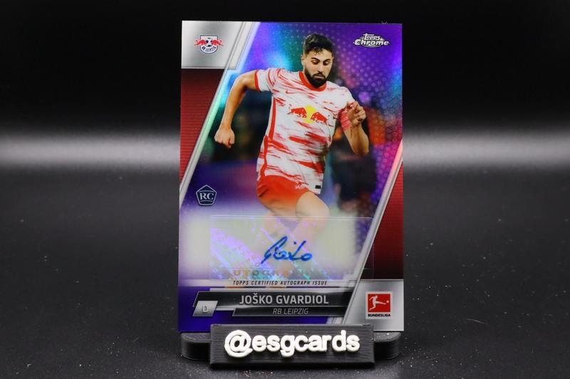 2021-22 Topps Chrome Bundesliga - #BCA-JG Josko Gvardiol (RC) Purple Auto /199