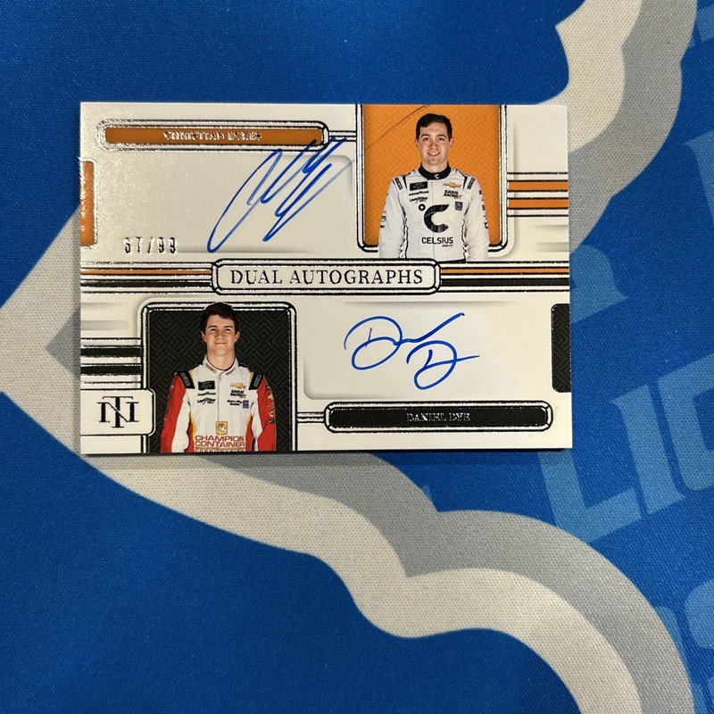 2025 National Treasures Racing CHRISTIAN ECKES DANIEL DYE DUAL AUTO ON CARD /99