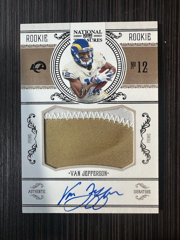 VAN JEFFERSON 2020 NATIONAL TREASURES CROSSOVER ROOKIE PATCH AUTO #CRA-CJ 84/99
