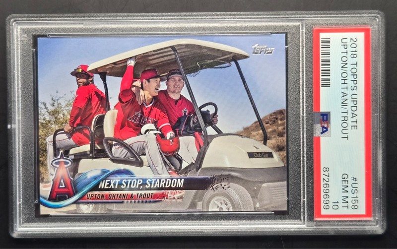 2018 TOPPS UPDATE #US158 JUSTIN UPTON MIKE TROUT SHOHEI OHTANI ROOKIE RC PSA 10!