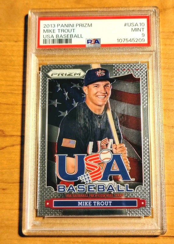 2013 Panini Prizm - USA Baseball Mike Trout #USA10 PSA 9