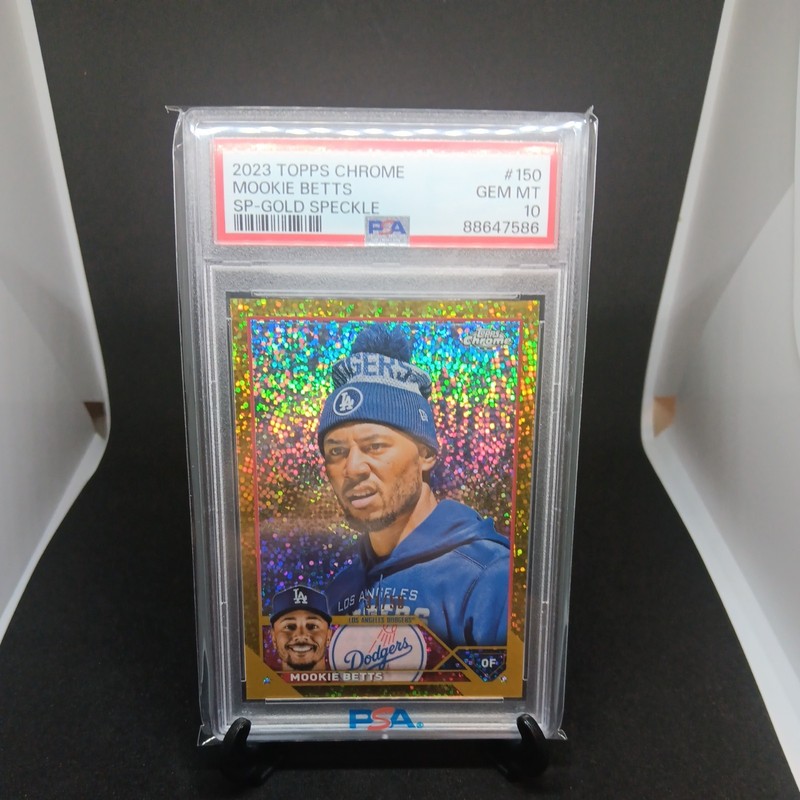 2023 Topps Chrome Mookie Betts Gold Speckle Image Variation SP /50 PSA 10 Gem