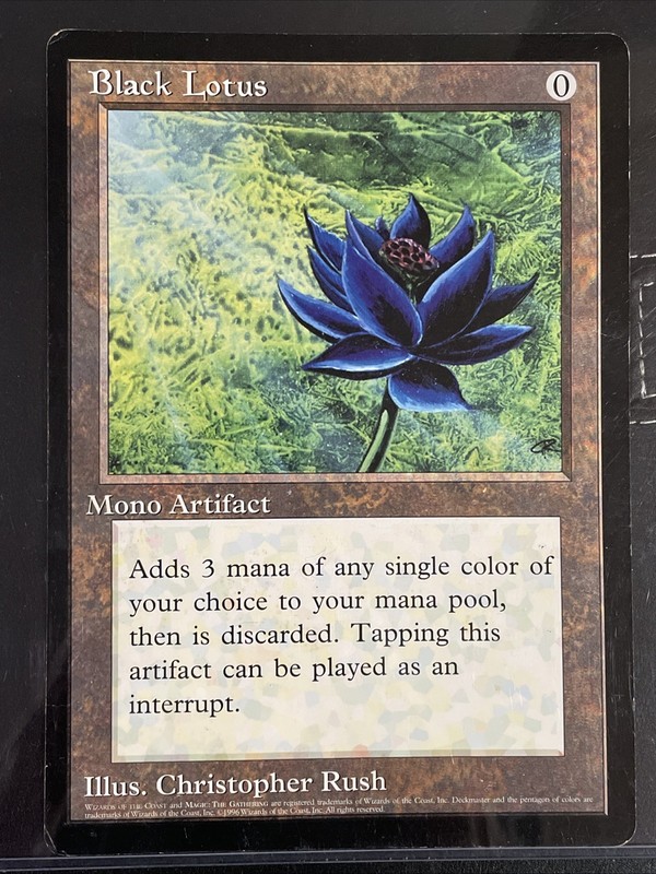 MTG Black Lotus Oversized 6x9 Promo Card Magic: The Gathering - LP/MP