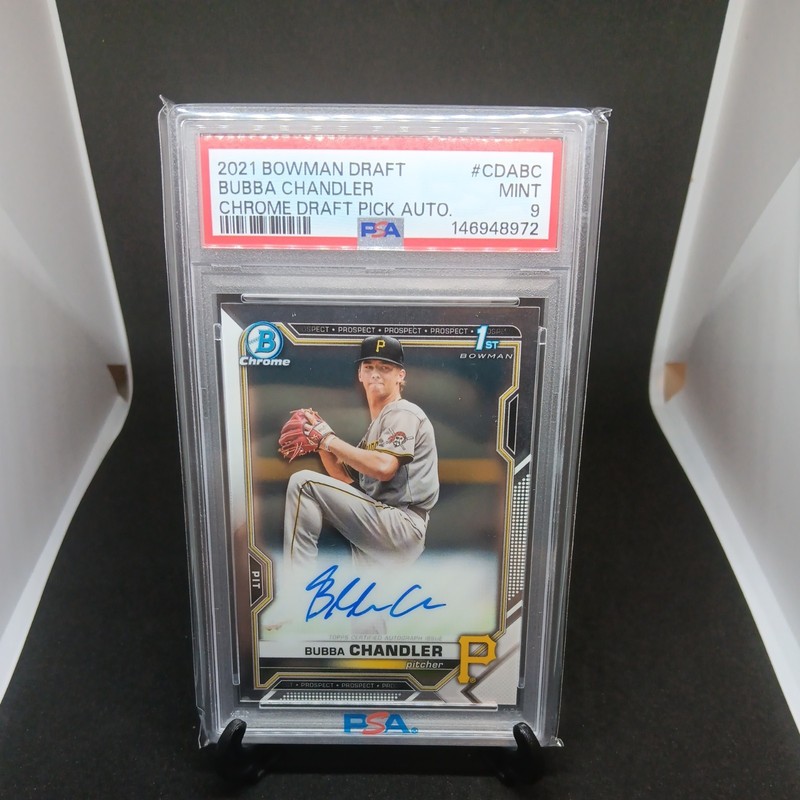 2021 Bowman Draft Bubba Chandler Chrome Draft Pick Autograph #CDA-BC MINT PSA 9
