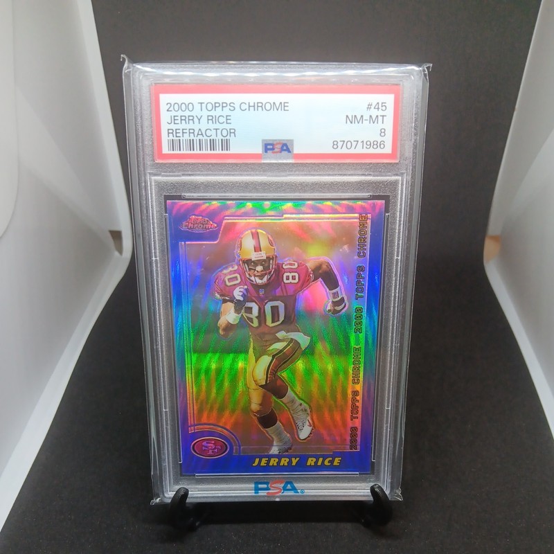 2000 Topps Chrome #45 Jerry Rice Refractor PSA 8 NM-MT 49ers HOF