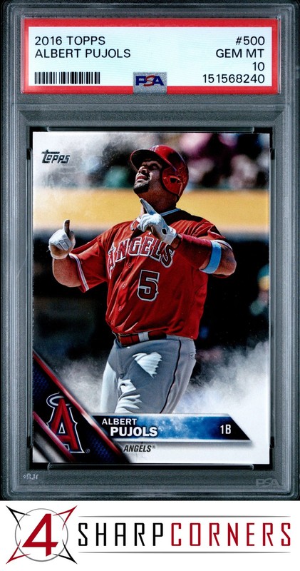 2016 TOPPS #500 ALBERT PUJOLS ANGELS PSA 10