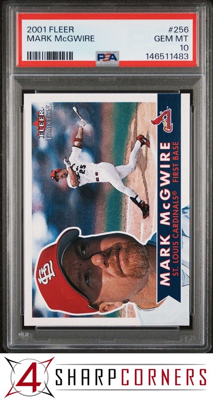 2001 FLEER #256 MARK McGWIRE CARDINALS PSA 10