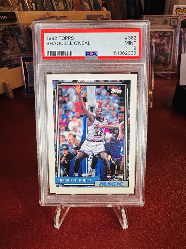 1992 Topps #362 Shaquille O'Neal Rc PSA 9 MINT