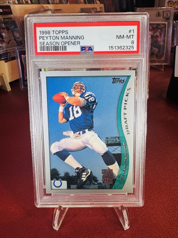 1998 Topps Season Opener Draft Picks Peyton Manning #1 PSA 8 Rookie RC HOF