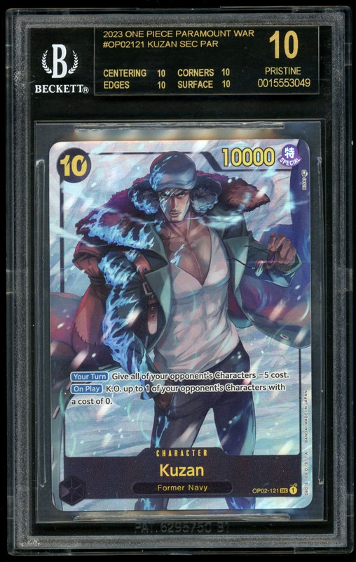 One Piece Kuzan SEC PAR 2023 Paramount War BGS 10 Black Label