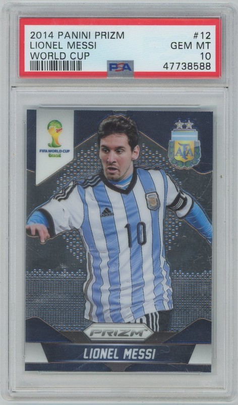 Lionel Messi 2014 Panini Prizm World Cup Argentina PSA 10