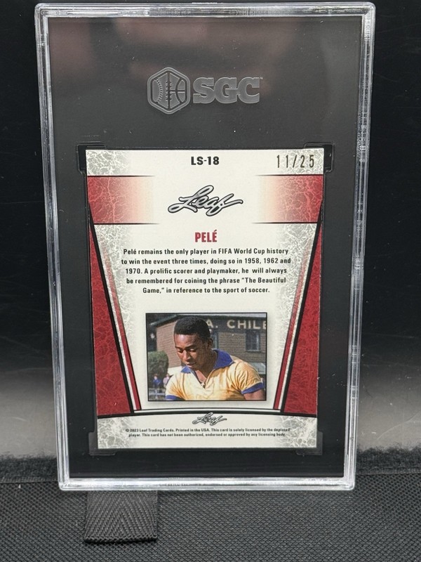 2023 Leaf Metal Special Release Pele Silver Wave #11/25 SGC GEM 10 view 2