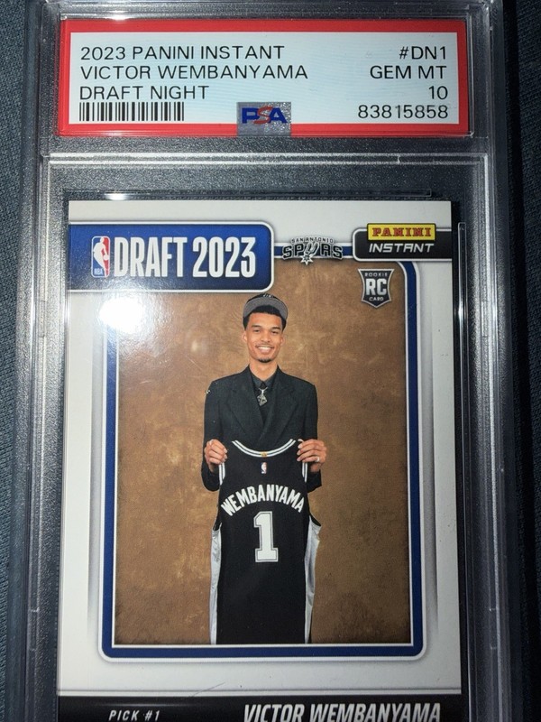 Panini 2023-24 Instant Victor Wembanyama Draft Night DN-1 /31324 PSA 10
