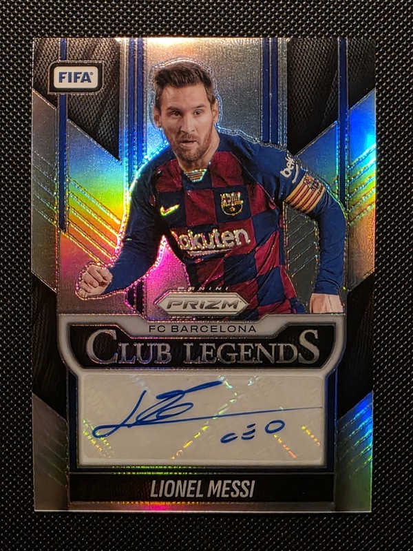 2025-26 Panini Prizm Fifa Lionel Messi Silver Auto /199 FC Barcelona