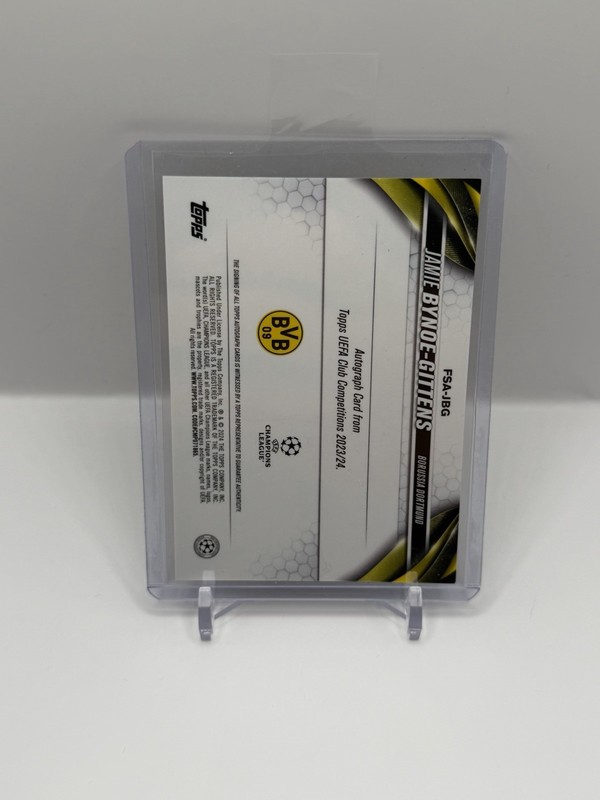 Topps Chrome Jamie Bynoe-Gittens Borussia Dortmund Gold Refractor RC Auto /50 view 2