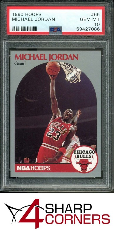 1990 HOOPS #65 MICHAEL JORDAN BULLS HOF PSA 10