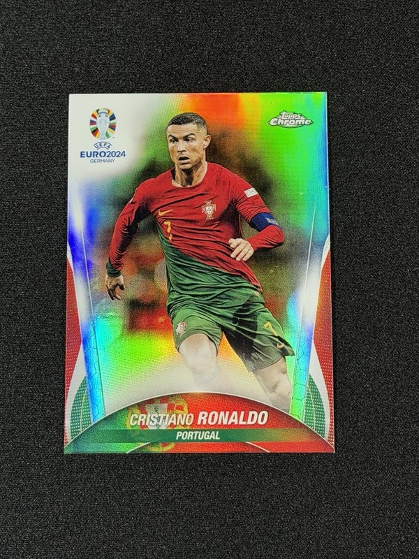 2024 CRISTIANO RONALDO TOPPS CHROME #7UEFA EURO 2024 REFRACTOR SP Portugal