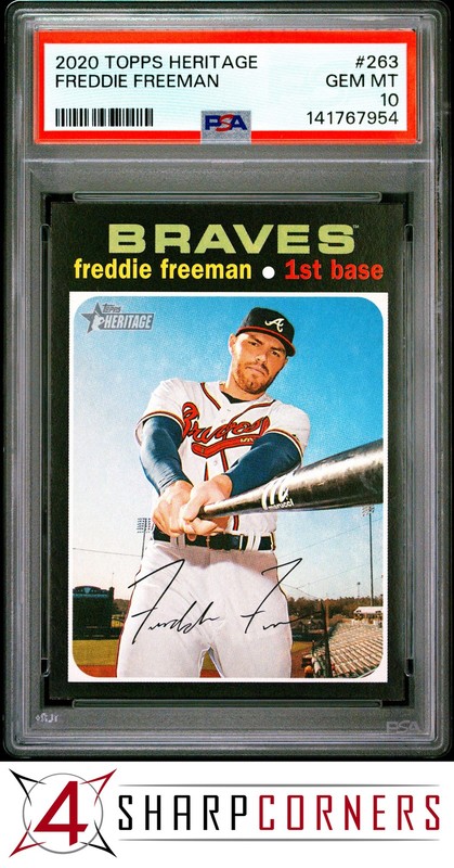 2020 TOPPS HERITAGE #263 FREDDIE FREEMAN PSA 10 view 1