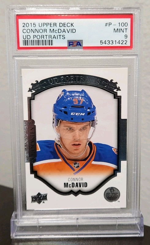 2015 Upper Deck Connor McDavid Portraits Rookie Card #P-100 PSA 9 Oilers RC