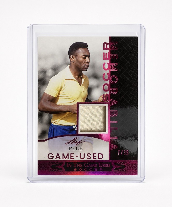 2024 Leaf In The Game Used Pele Match Worn Jersey Patch Pink Parallel /35 RARE