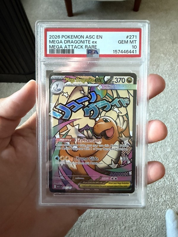 2026 POKEMON ASC EN-ASCENDED HEROES MEGA ATTACK RARE MEGA DRAGONITE EX PSA 10