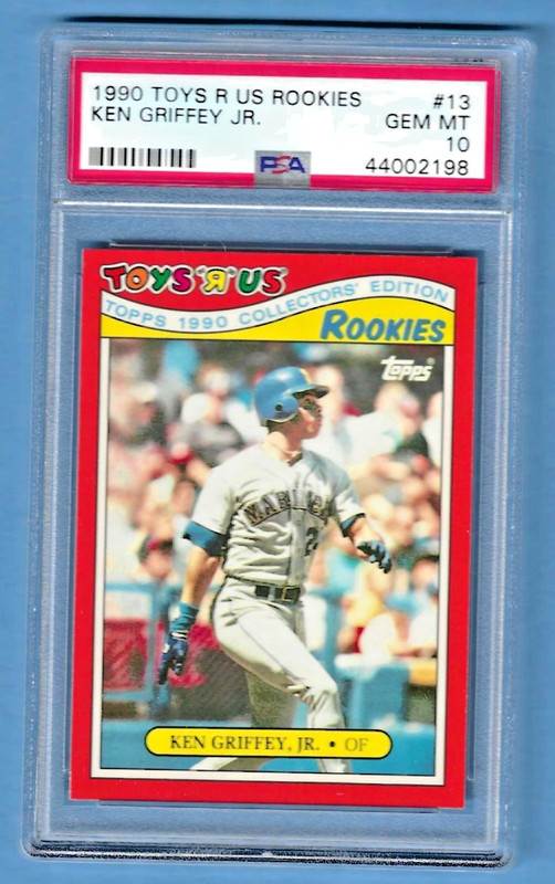 1990 Toys R US Rookies Ken Griffey Jr. Mariners #13 Rookie PSA 10 #44002198 HOF