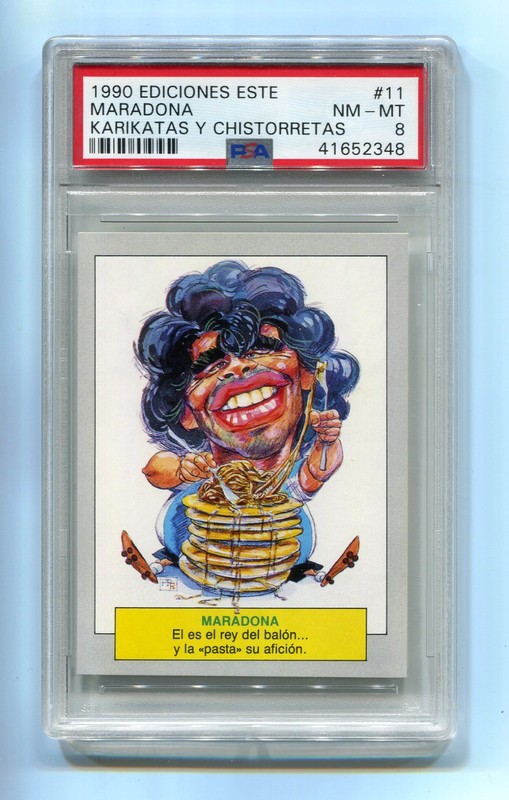 1990 Ediciones Este Karikatas Y Chistorretas 11 Diego Maradona PSA 8 NM-Mint NQ