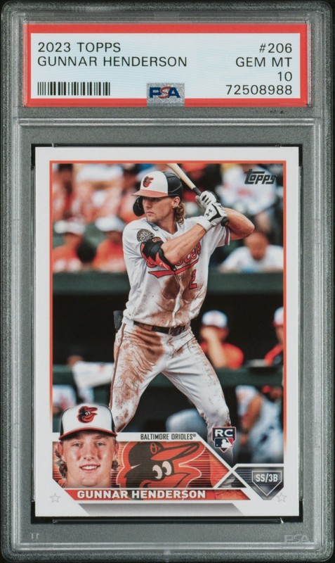 2023 Topps #206 Gunnar Henderson PSA 10