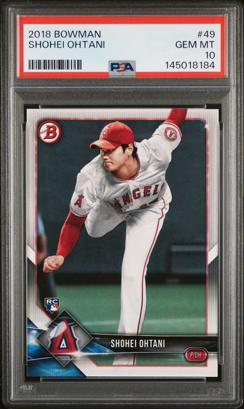 2018 BOWMAN #49 SHOHEI OHTANI ROOKIE RC PSA 10 view 2