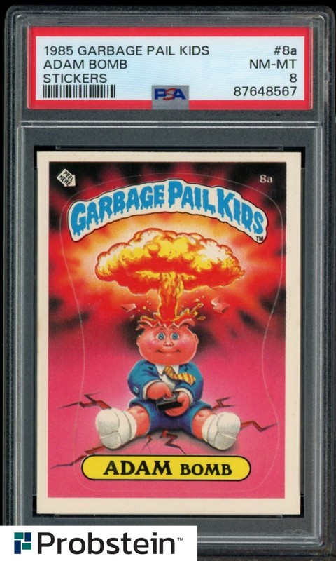 1985 Garbage Pail Kids Stickers #8a Adam Bomb PSA 8 NM-MT