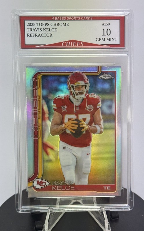 2025 Topps Chrome Travis Kelce Refractor #150 Gem Mint 10