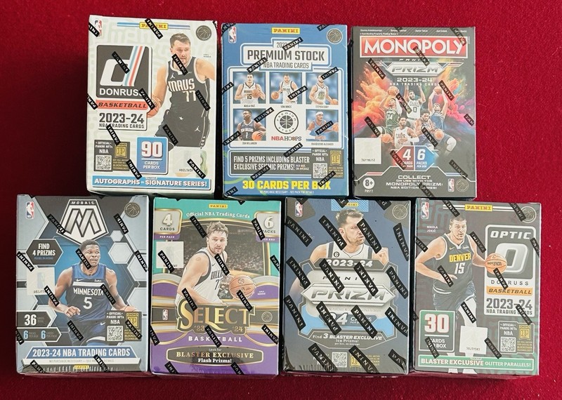 2023-24 Panini Basketball Blaster box lot 7 Victor Wembanyama Rookie Hunt! Prizm
