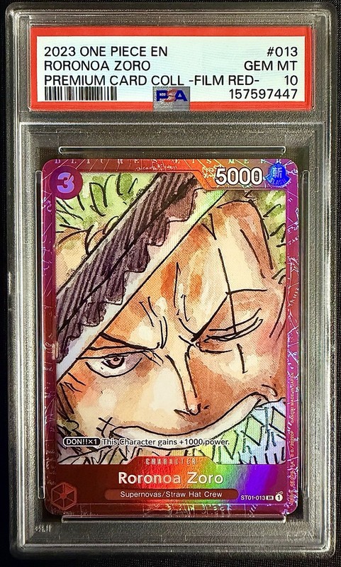 RORONOA ZORO PSA 10 2023 PREMIUM CARD COLLECTION - ONE PIECE FILM RED - #013
