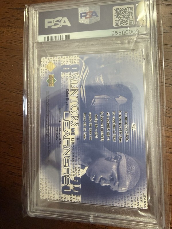 2003 UD TOP PROSPECTS MENTORS & LEARNERS #ML5 KOBE BRYANT/LEBRON JAMES PSA 9 view 2
