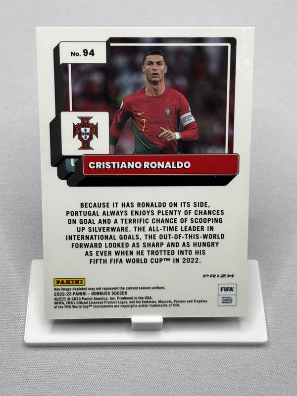 2022-23 Panini Donruss Optic FIFA #94 Cristiano Ronaldo Holo Prizm view 2