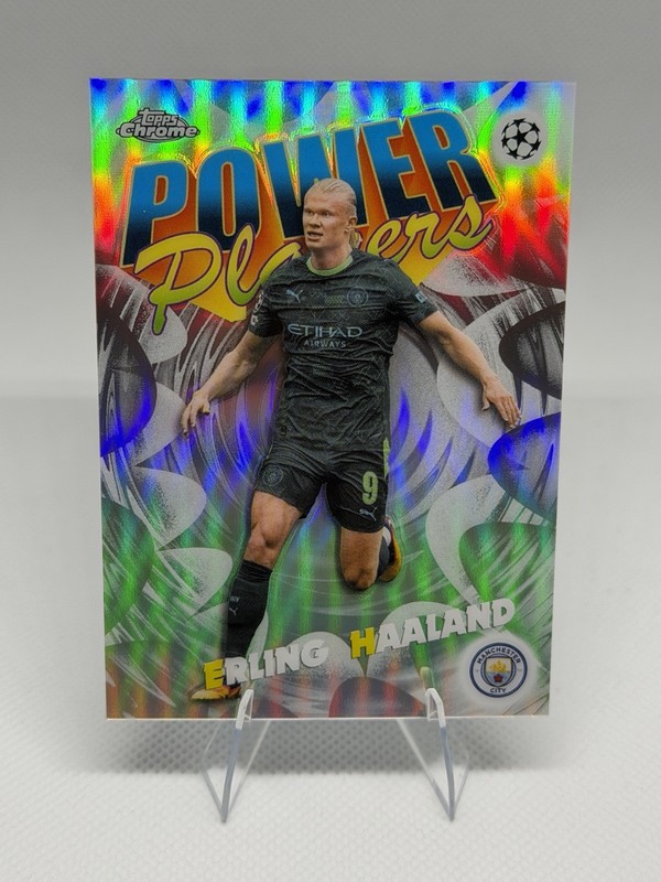 2025-26 Topps Chrome UEFA CC Erling Haaland Power Players #PP-6 Man City