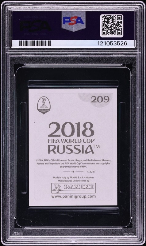Kylian Mbappe 2018 Panini World Cup Stickers Black Back ROOKIE #209 PSA 6  view 2