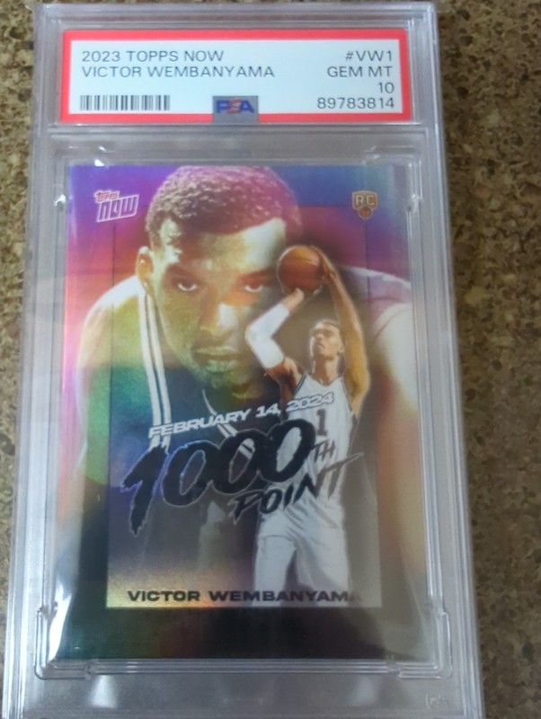 2023 Topps Now Victor Wembanyama RC PSA 10