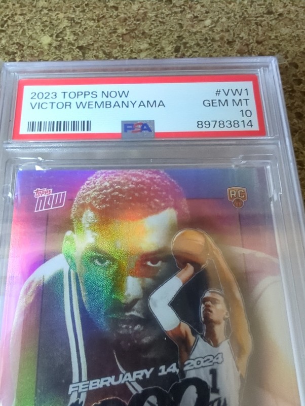 2023 Topps Now Victor Wembanyama RC PSA 10 view 2