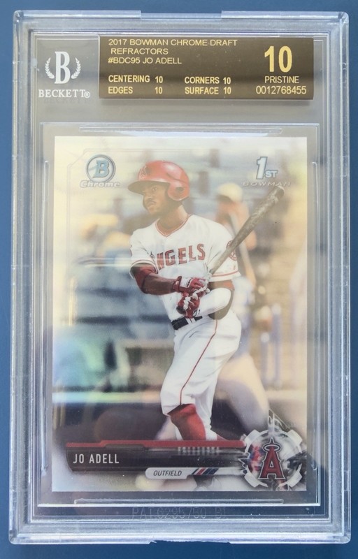JO ADELL - 2017 1st Bowman Chrome Draft Refractor BGS Pristine Black Label 10
