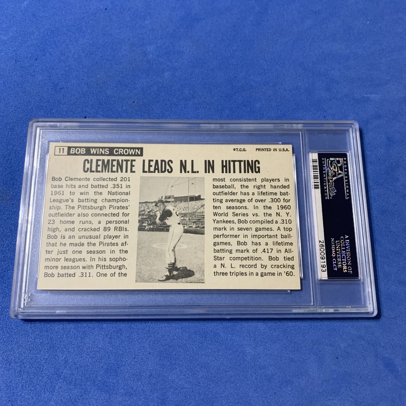 1964 Topps Giants - Roberto Clemente #11 Called Bob on Card view 2