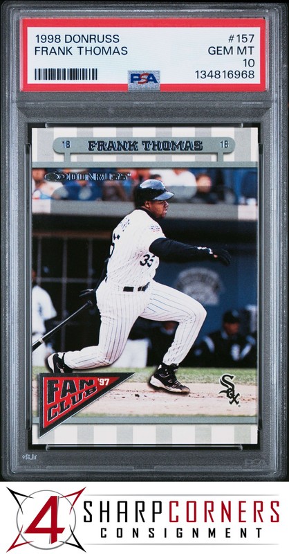 1998 DONRUSS #157 FRANK THOMAS WHITE SOX HOF PSA 10